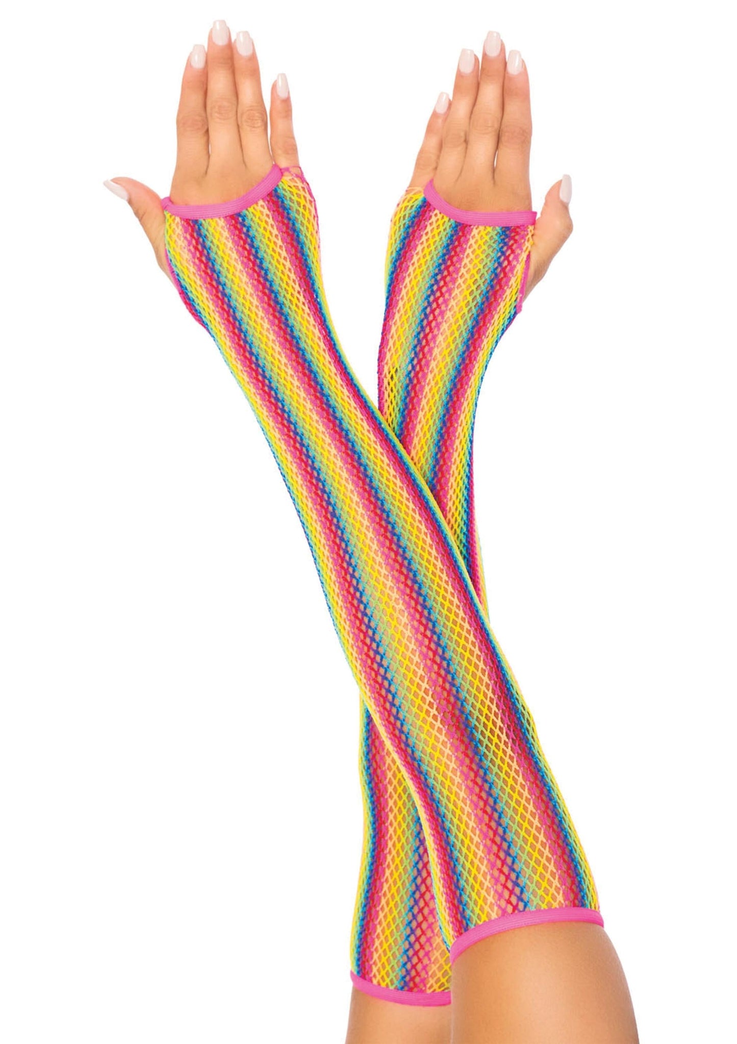 Rainbow Net Arm Warmers