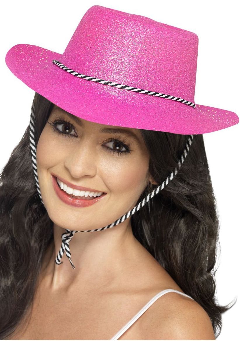 Roze Glitter Cowboy Hoed