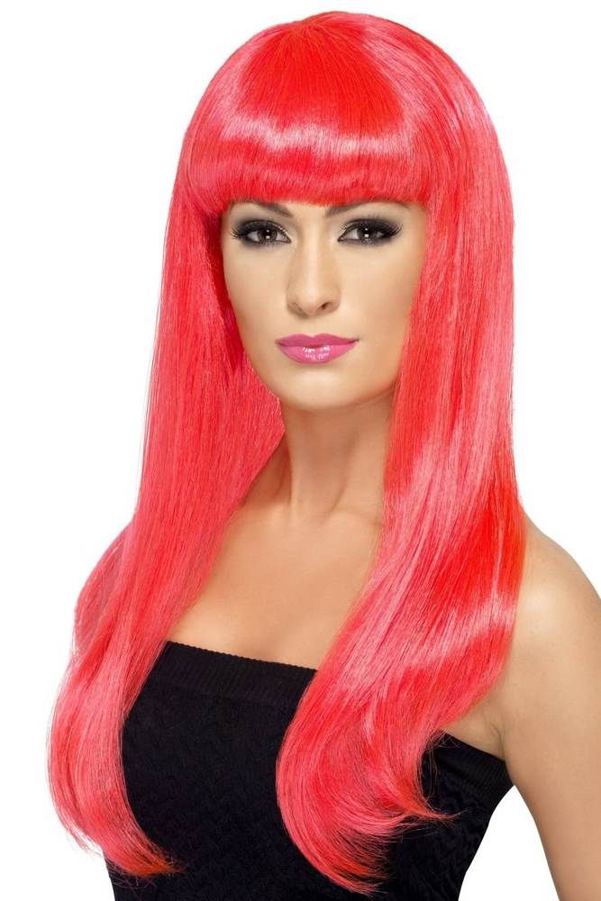 Roze Pruik Lang
