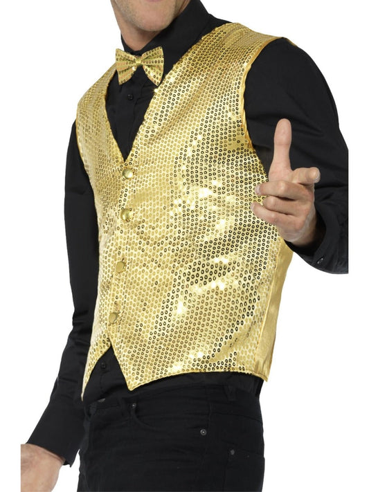 Gouden pailletten gilet