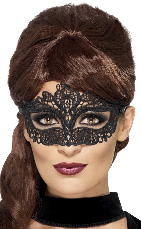 Zwart Kanten Masker