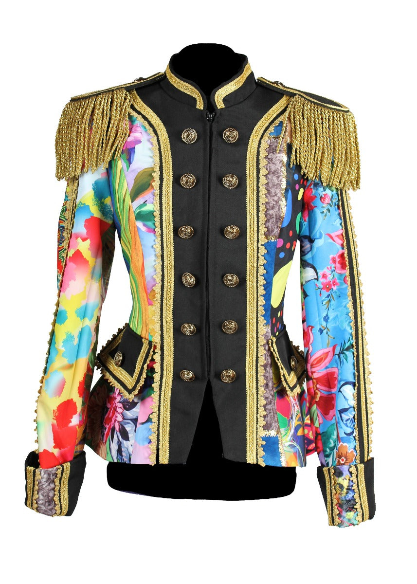 Carnavalsjas Patchwork classic dames