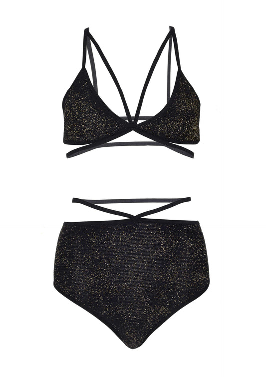 Lurex Opaque Bra And Bottom