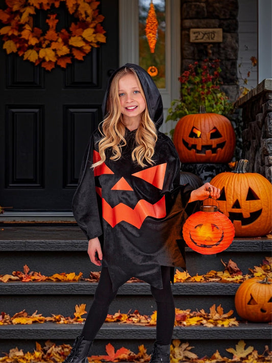 Pumpkin Poncho Kids