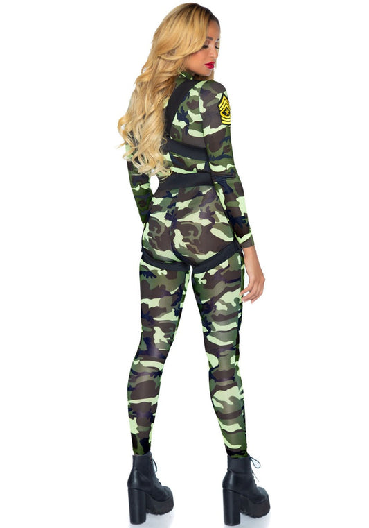 Leger Kostuum Dames Catsuit