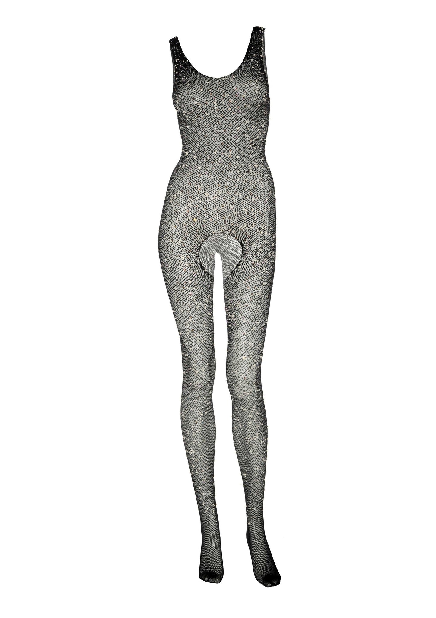 Crystalized Fishnet Tank Bodystocking