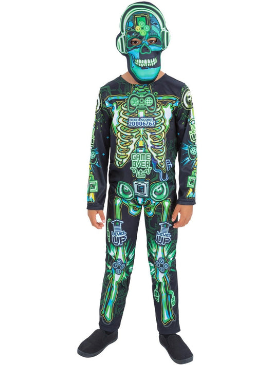 Skeleton Gamer Glow in the Dark Costume