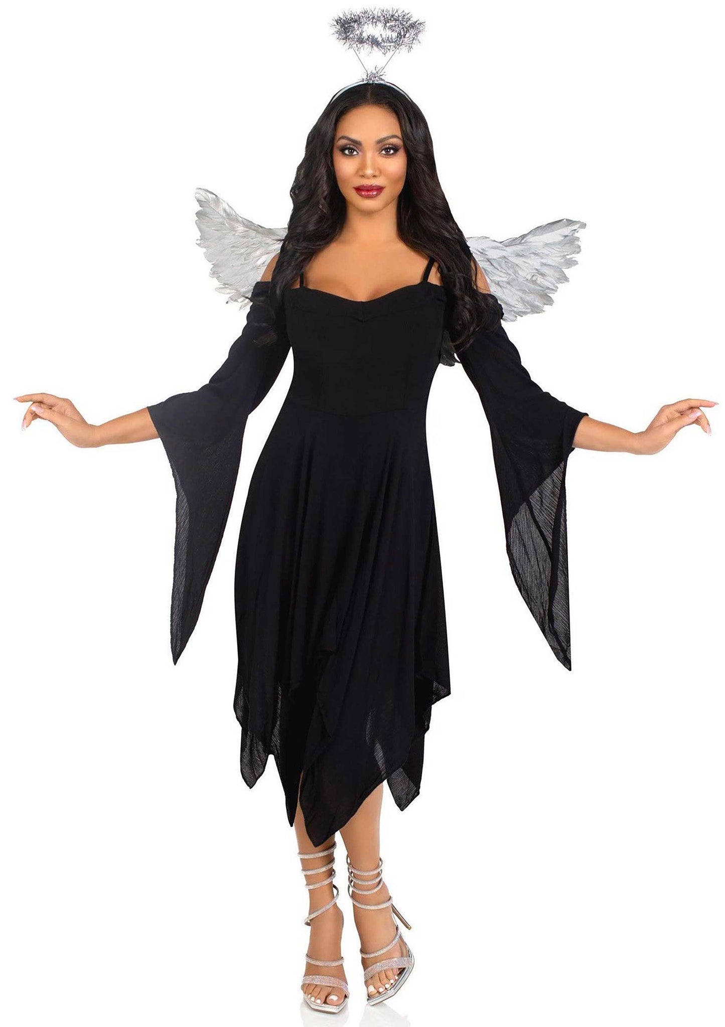 Metallic Angel Wings and Halo