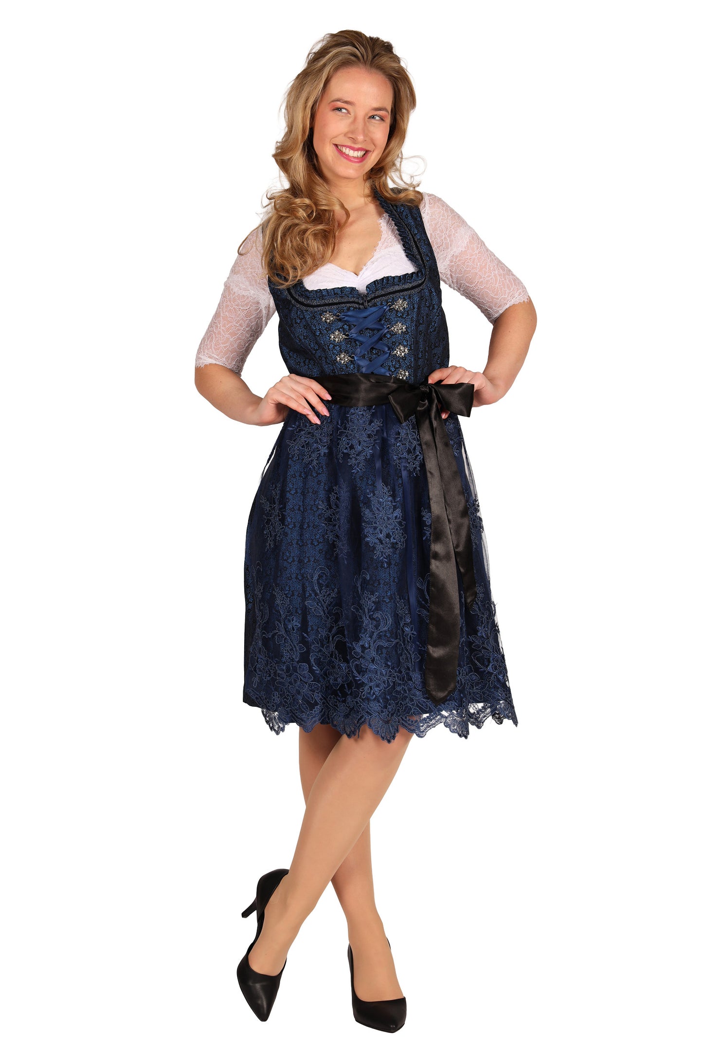 Dirndl Jurk Lia Blauw