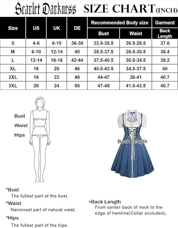 Dirndl Scarlet 3 delig