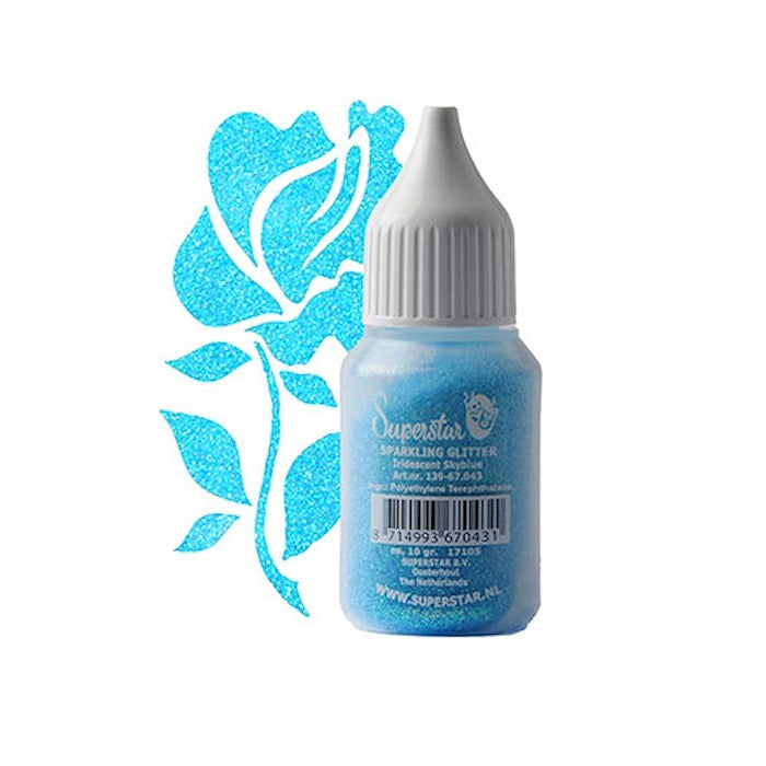 Sparkling glitter Iridescent Skyblue