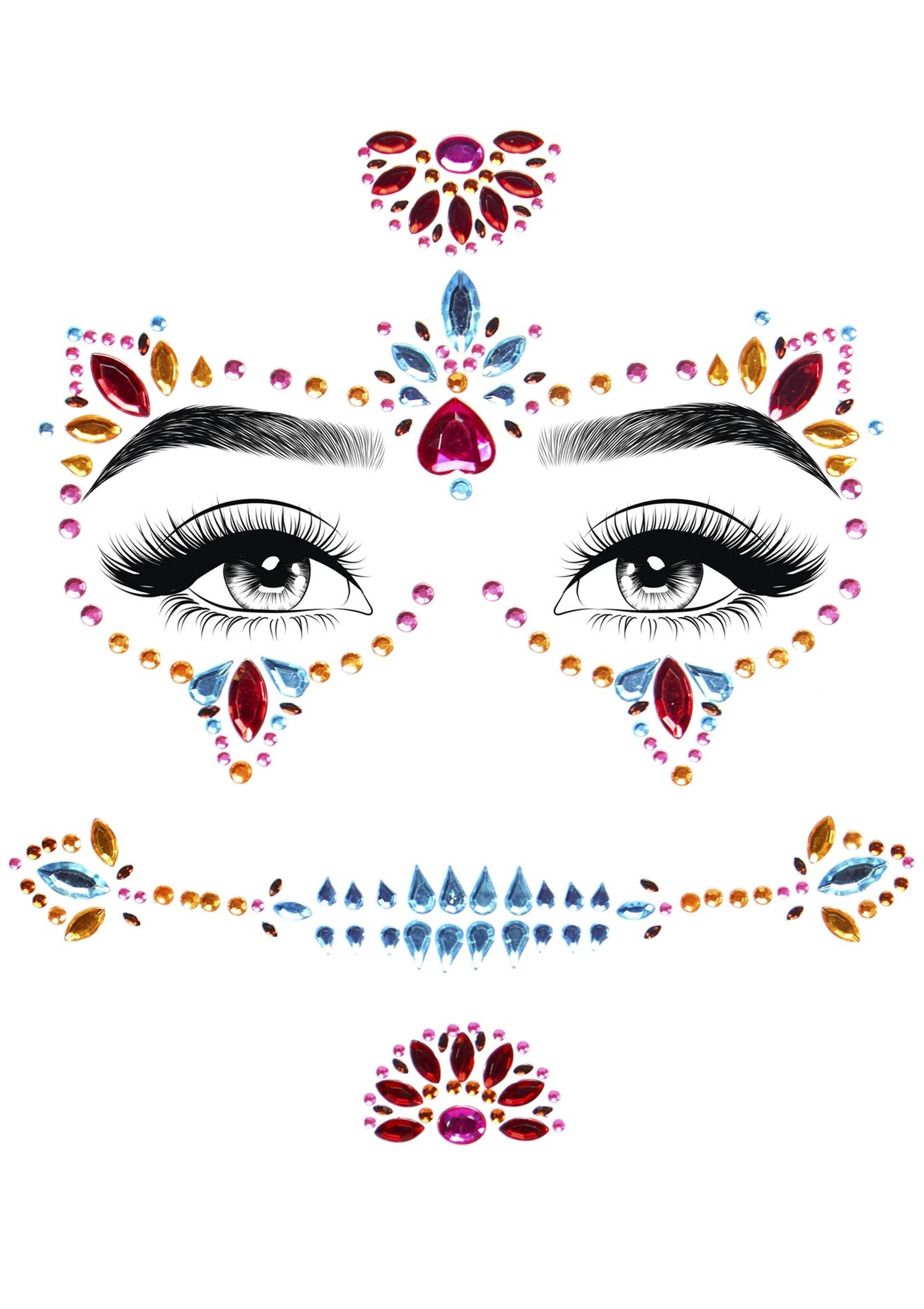 Dotd Adhesive Face Jewels Sticker
