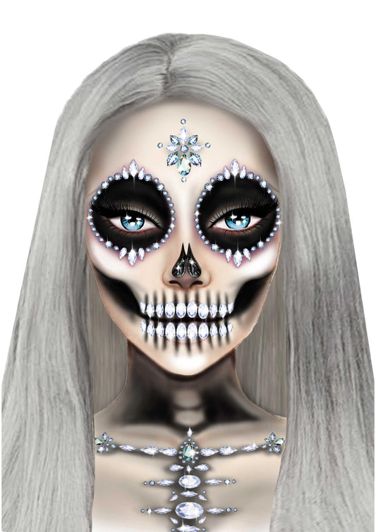 Skeleton Adhesive Face and Chest Jewel