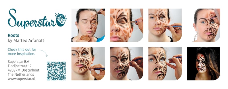 Aqua Face- and Bodypaint palette 12 colours SPARKLING FACES by Svetlana Keller