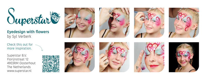 Aqua Face- and Bodypaint palette 12 BRIGHT colours