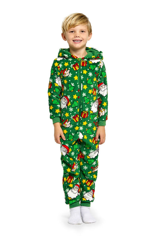Kids Santa Elves Green Onesie
