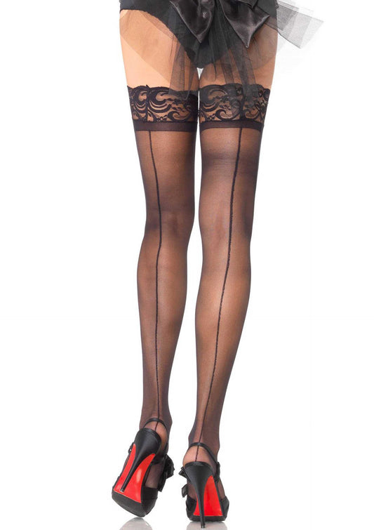 Sheer Stay Ups with Backseam