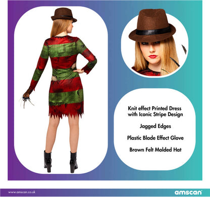 Freddy Krueger Dames Kostuum