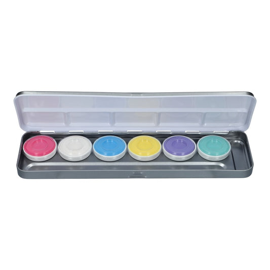Aqua Face- and Bodypaint palette 6 PASTEL UNICORN colours
