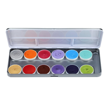 Aqua Face- and Bodypaint palette 12 colours SYLLIE FACES by Syl Verberk