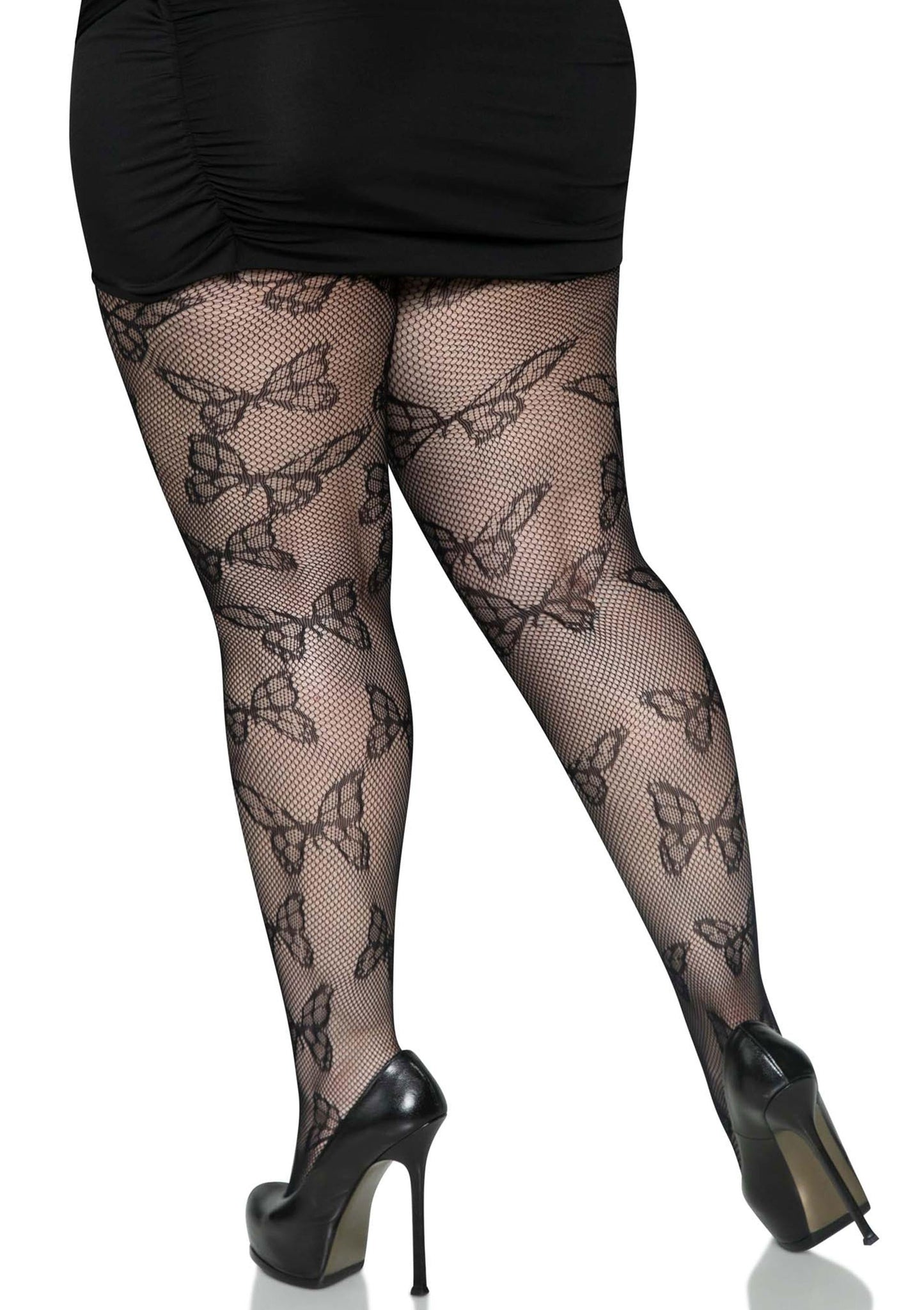 Plus Butterfly Net Tights