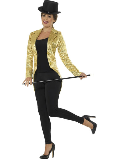 Gouden pailletten frak jas