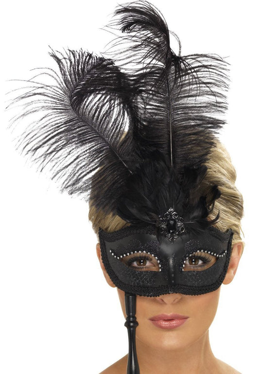 Zwarte Baroke Fantasie Masker