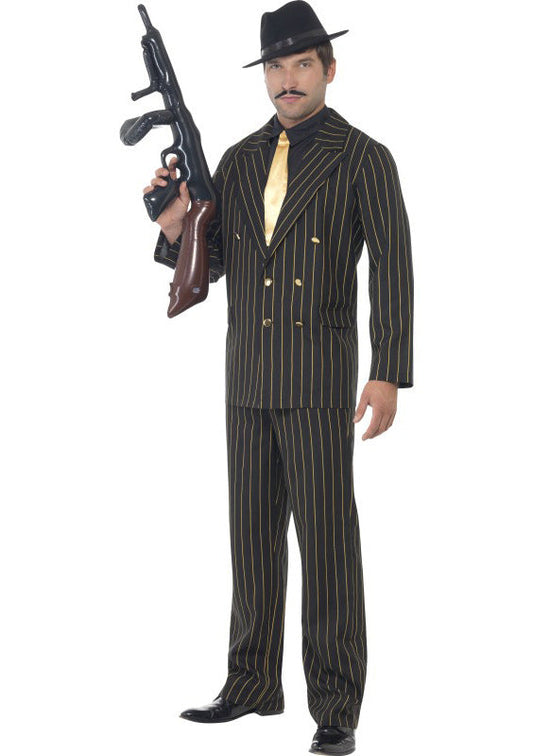 Gold Pinstripe Gangster Costume