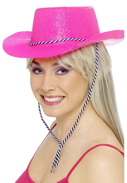 Roze Glitter Cowboy Hoed