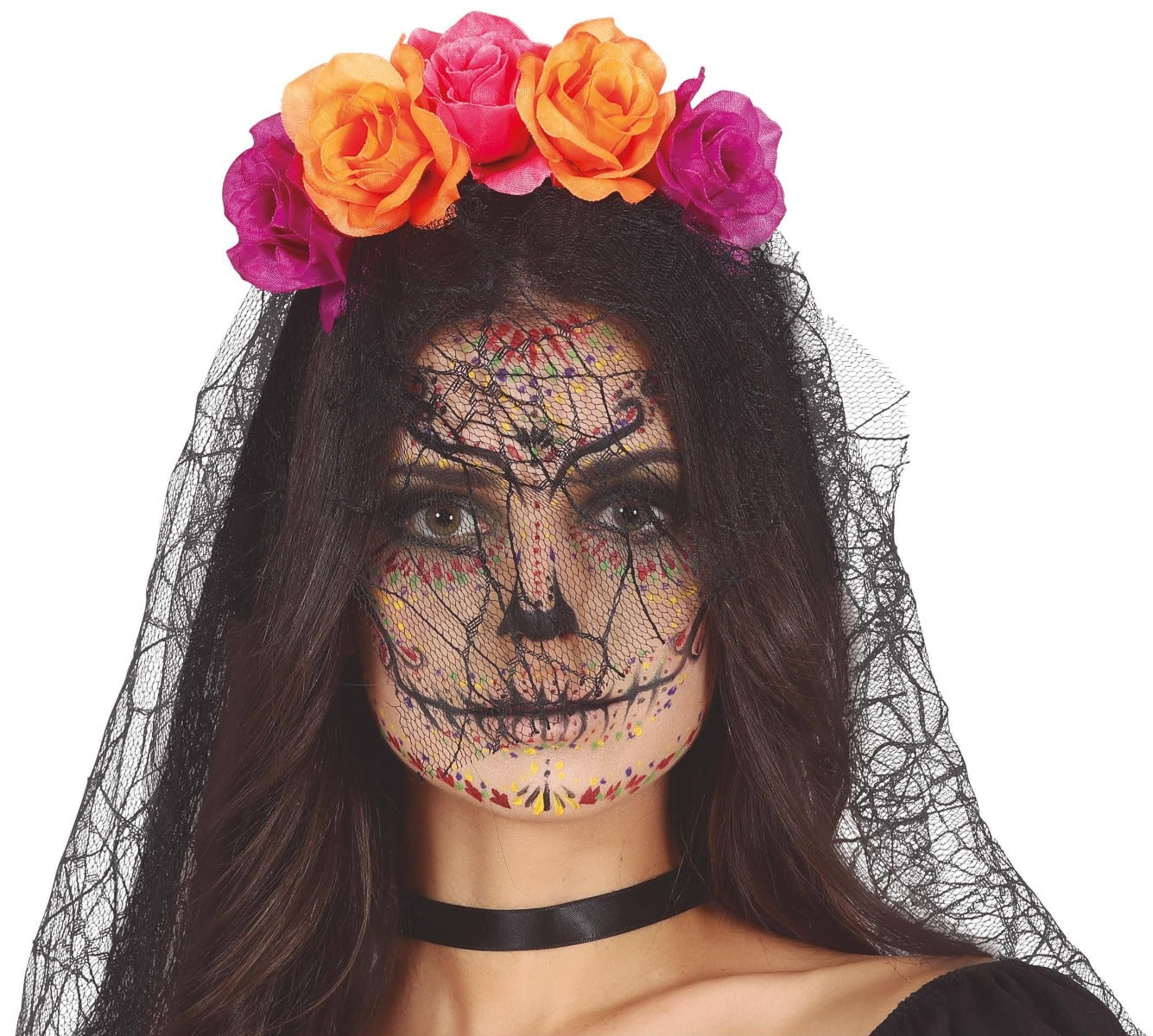 Bloemen Tiara met Sluier