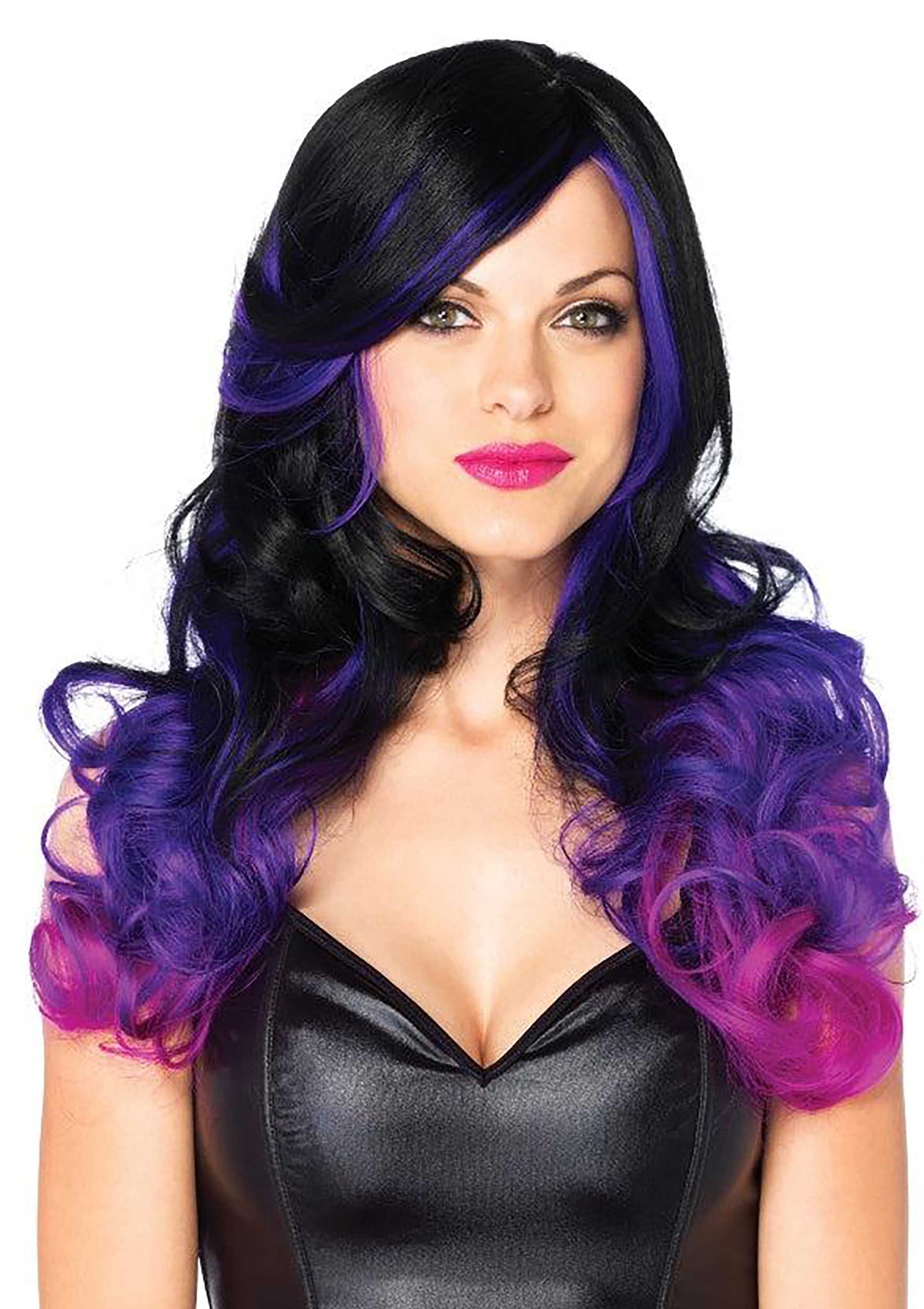 Allure Wig Zwart-Paars