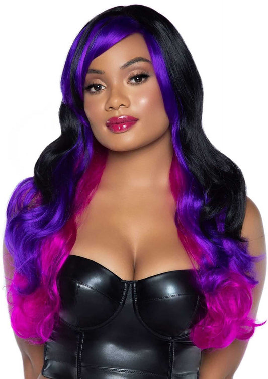 Allure Wig Zwart-Paars