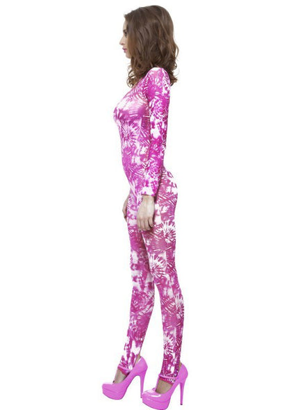 Tie-dye roze bodysuit