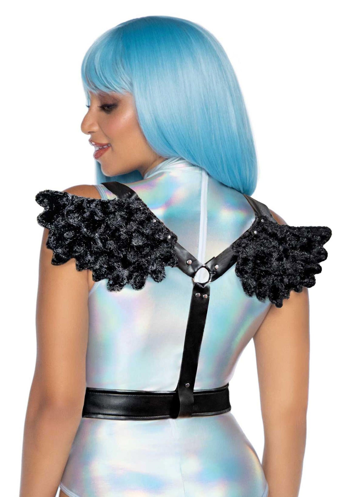 Furry Angel Wings with Harness