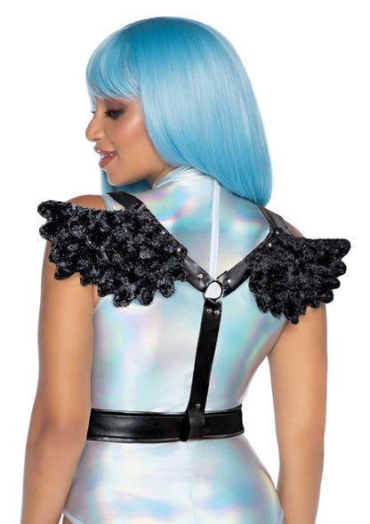Furry Angel Wings with Harness
