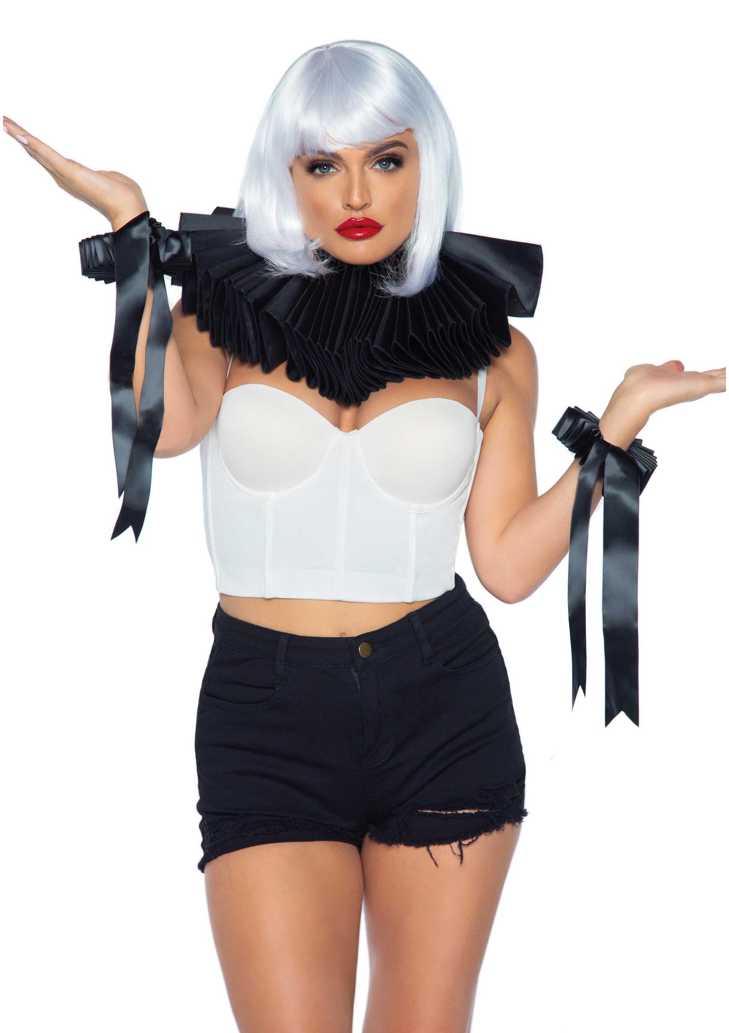 Deluxe Ruffle Neck Piece and Wrist Cuffs
