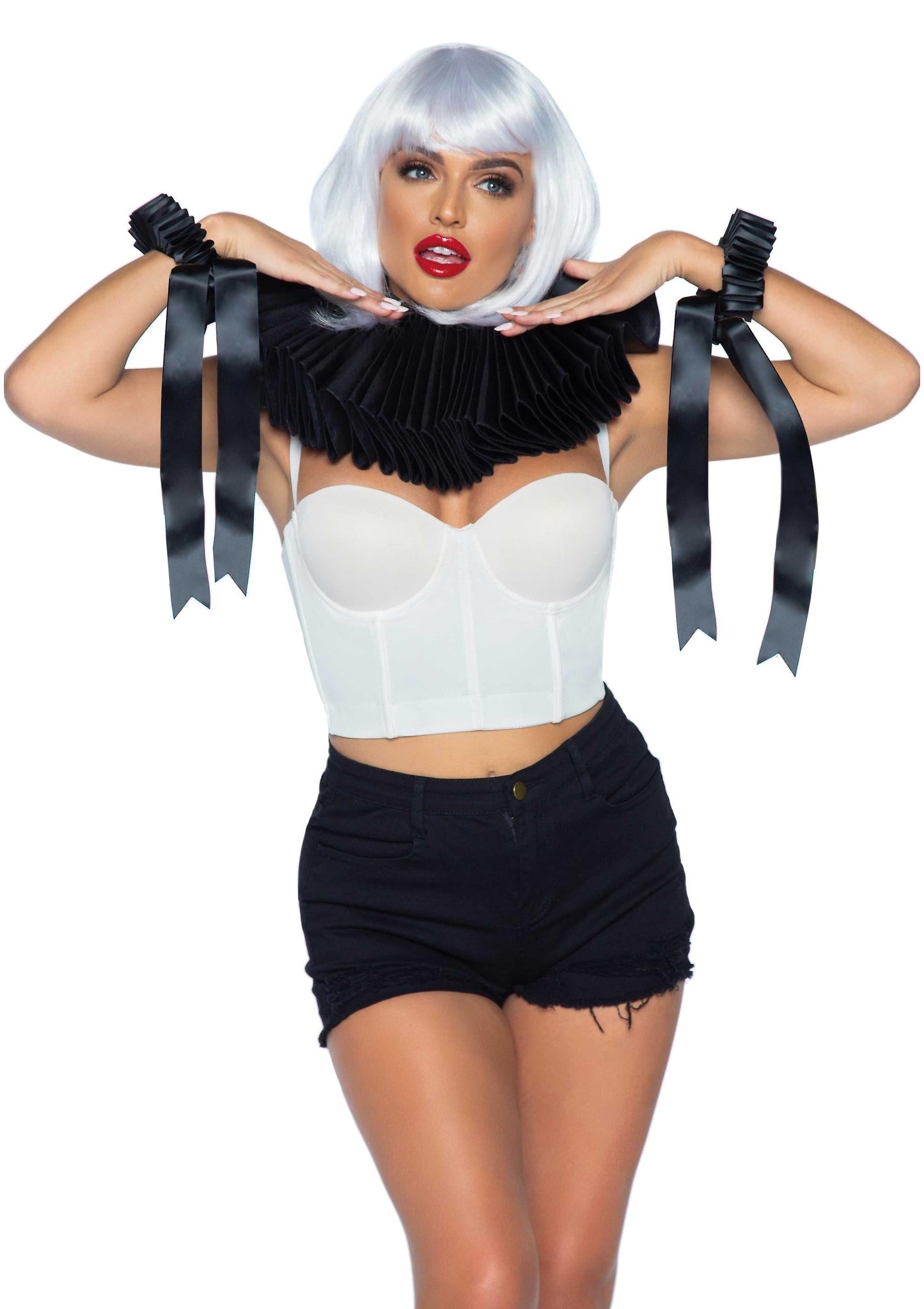 Deluxe Ruffle Neck Piece and Wrist Cuffs