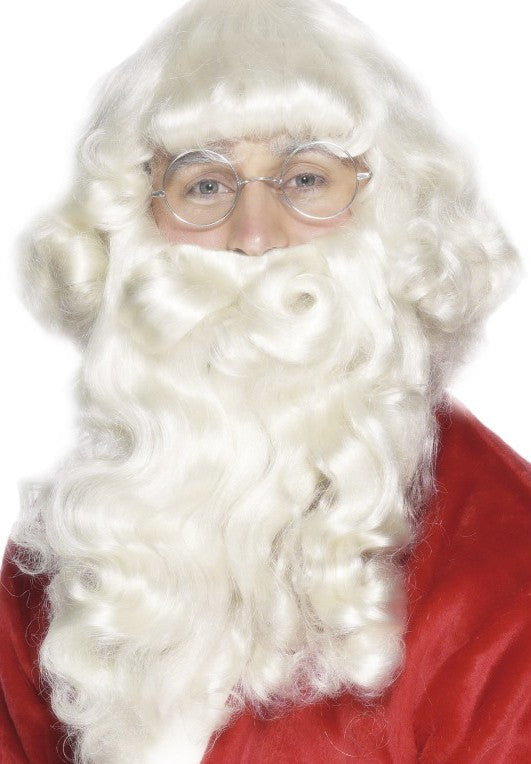 Kerstmannen baard met pruik