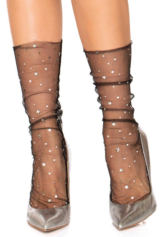 Tulle Star and Moons Socks