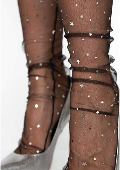Tulle Star and Moons Socks