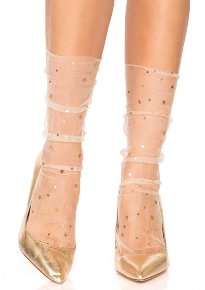 Tulle Star and Moons Socks