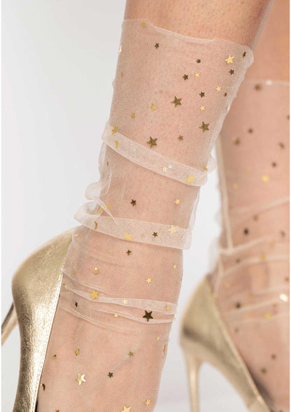 Tulle Star and Moons Socks