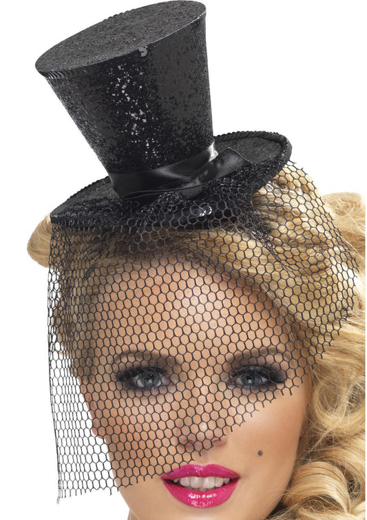 Zwart Burlesque Hoedje