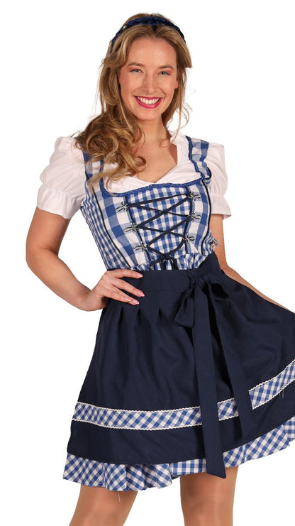 Dirndljurk Edelweiss blauw