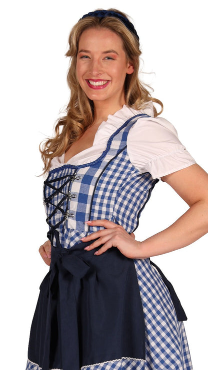 Dirndljurk Edelweiss blauw