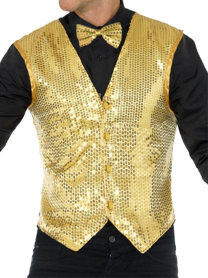 Gouden pailletten gilet
