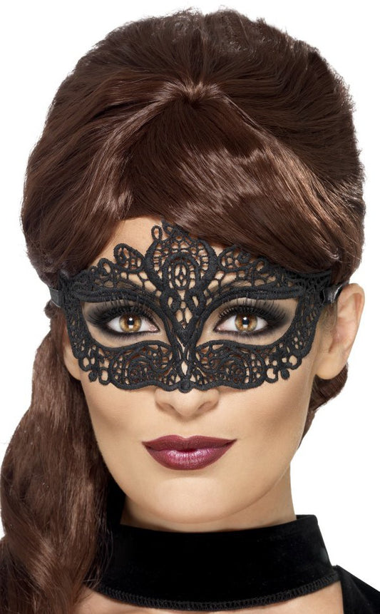 Zwart Kanten Masker