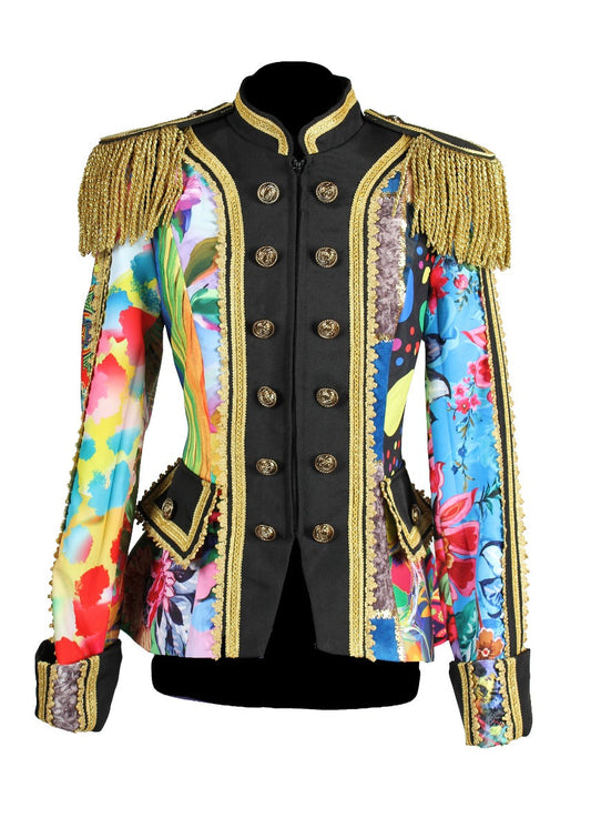 Carnavalsjas Patchwork classic dames