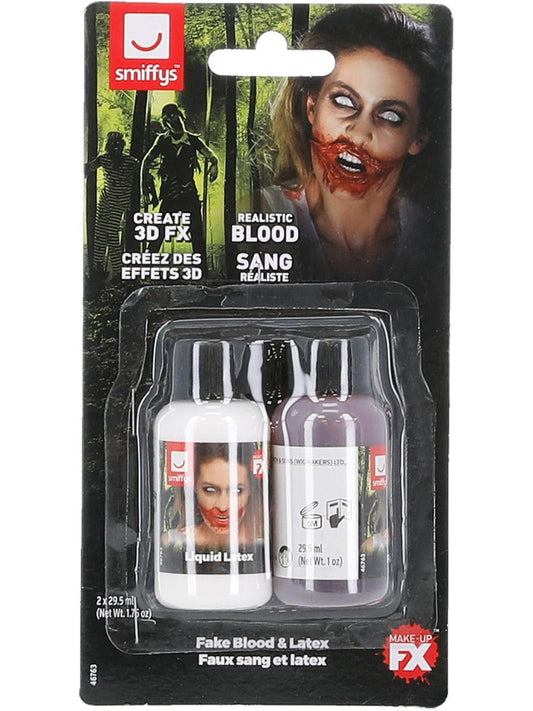 Smiffys Make-Up FX, Fake Blood & Latex Kit