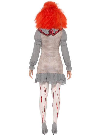 Vintage Clown Lady Costume Grey & Red